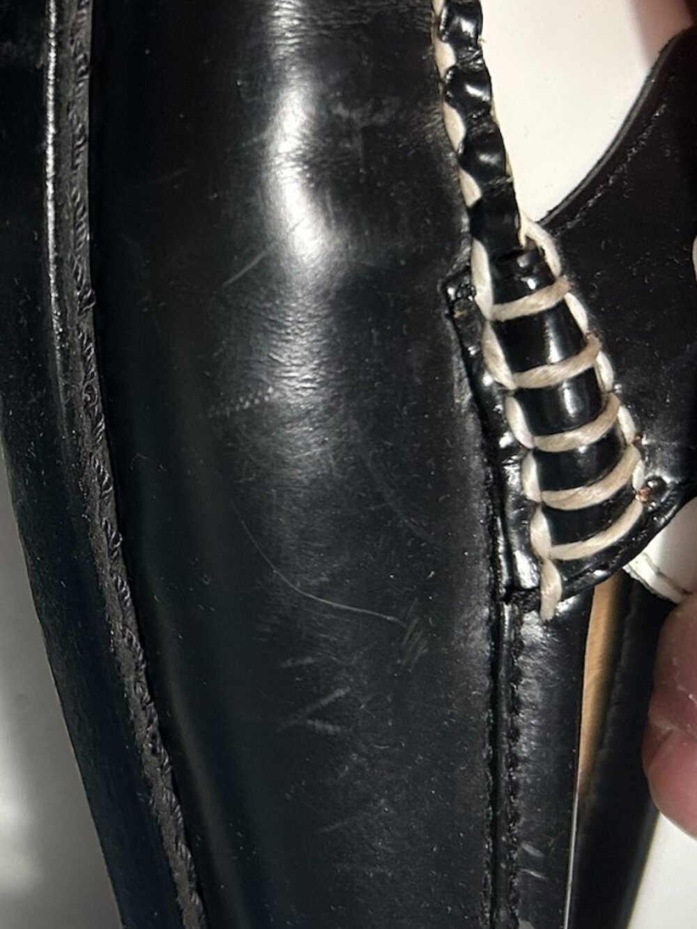 G.H.BASS Leather Weejuns® Wynn Mules Tuxedo Preppy *READ DESCRIPTION Women's 6.5 - Picture 4 of 16
